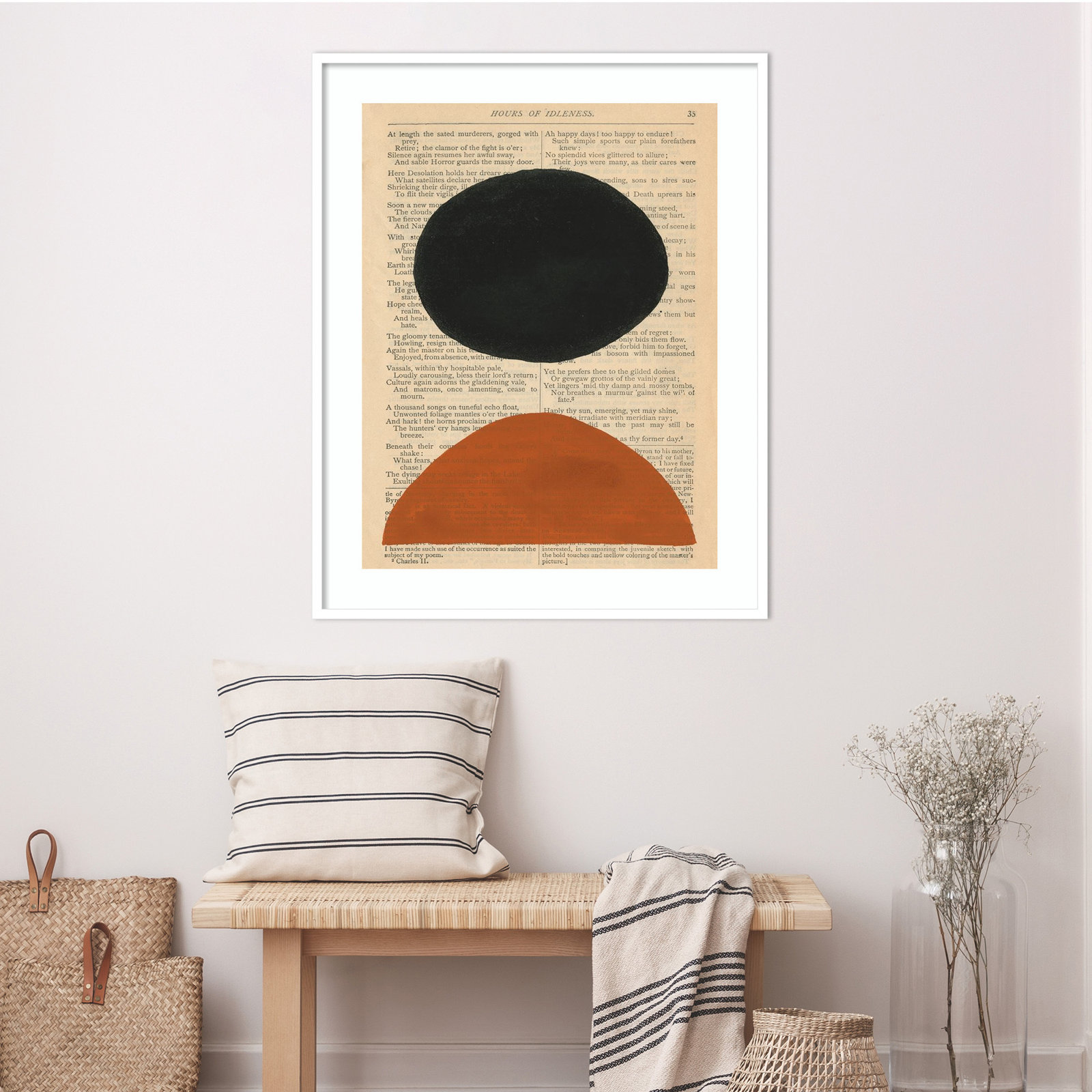 Modern Prose III by W. Stramel, 41.38" H x 33.38" W x 0.88" D, White Framed Paper