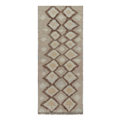 One-of-a-Kind 2'2"x5'3" 1950s Wool Area Rug