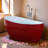 Modern Simple Acrylic Red Bathtub