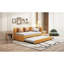 Lit de jour rembourré avec base de canapé-lit sans sommier, tissu en lin-113814162-113814163