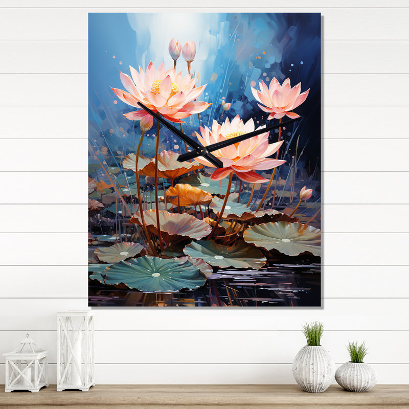 Horloge murale moderne Bernadina - Lotus, Grand