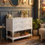 Ensemble de meuble-lavabo autoportant 36 po avec lavabo central en céramique 36 po, 4 tiroirs en bois massif (blanc / noir / abricot)-131281711