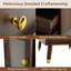 Meuble-lavabo 3 en 1 avec miroir lumineux, armoire réglable et tabouret - Table de maquillage compacte-1301410756