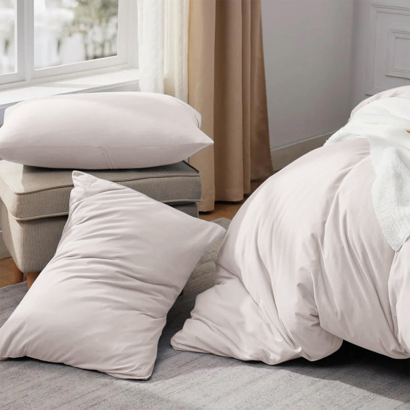 Luxury Microfiber Duvet Cover Set – Soft, Wrinkle-Free, Hotel-Quality Bedding With Pillowcases, Cream