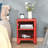 Industrial End Table, Living Room Side Table With Locker-Style Door And Adjustable Shelf-545386699