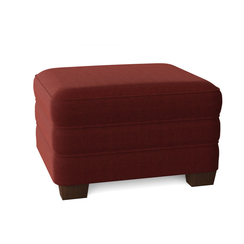 Upholstered Ottoman, Entice Brick, Espresso