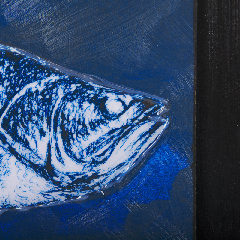 Largemouth Bass Print 4 in 1 a Hand Embelished Textured Framed Art Print