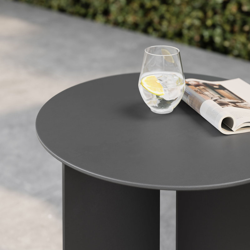 Table d'appoint d'extérieur en aluminium Tecton, Gris anthracite