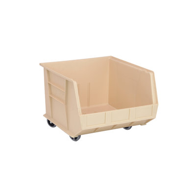  QUS275MOBIV Ultra Stack & Hang Mobile Heavy Duty Part Organizer Ivory Bins 18" L x 17" W x 14" H 3 Pack