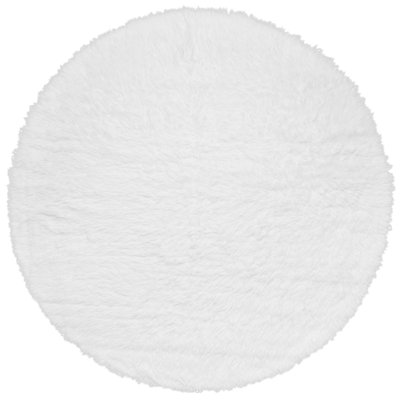 My Magic Carpet Washable White Shag Faux Fur Shaggy Area Rug