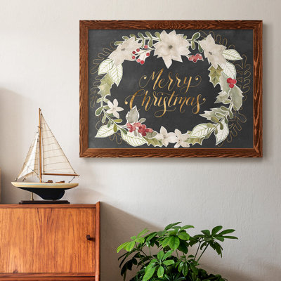 Gilded Christmas Collection A- Rustic Framed Gallery Wrapped Canvas