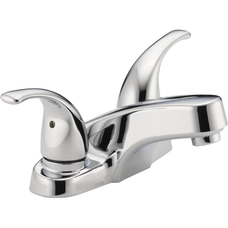 Choice 2-handle Bathroom Faucet with Drain Assembly, Chrome, Metal