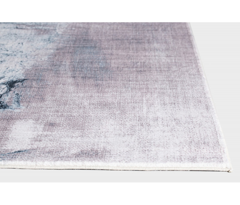 8' Sand Abstract Dhurrie Runner Rug