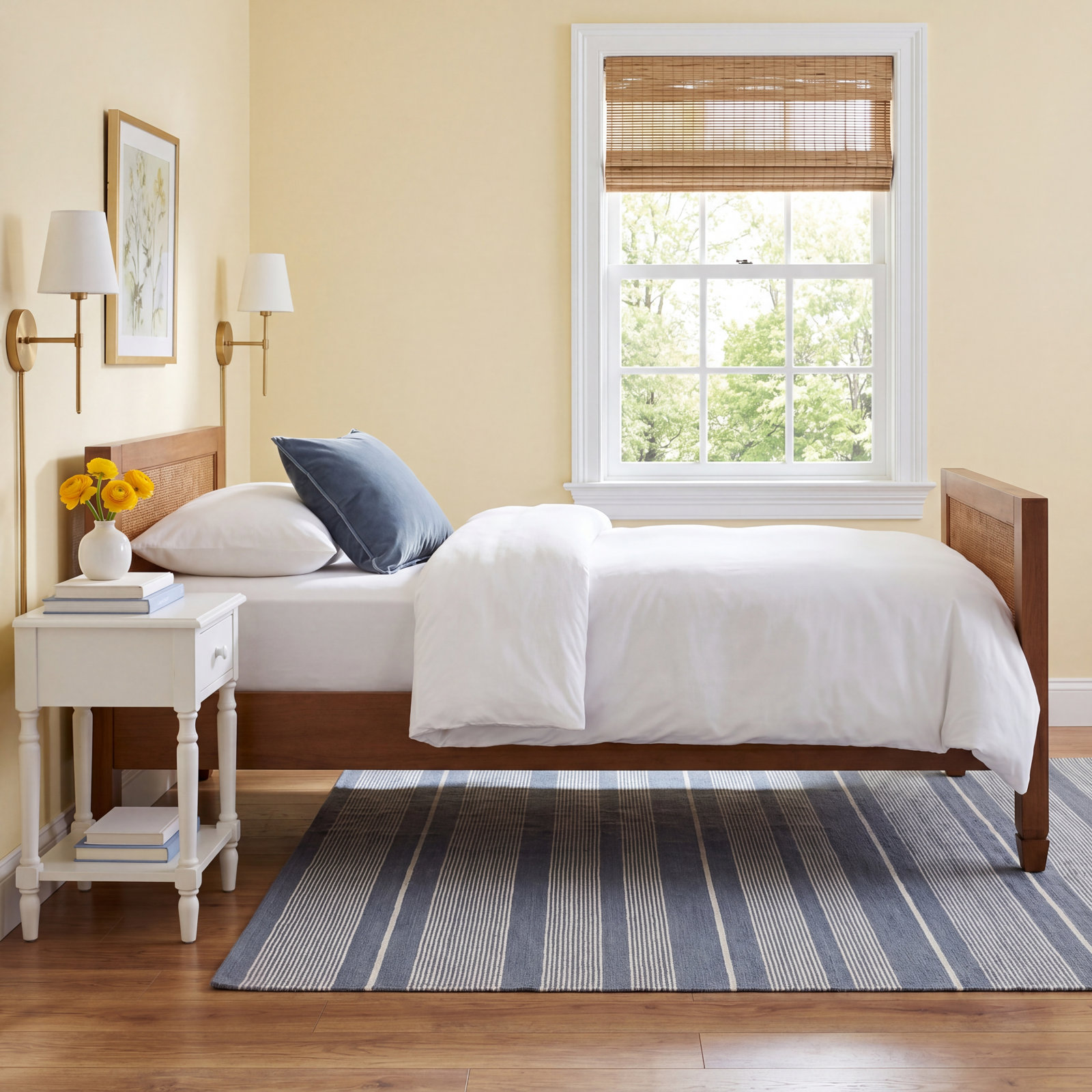 Cane Mahogany Daybed, Natural