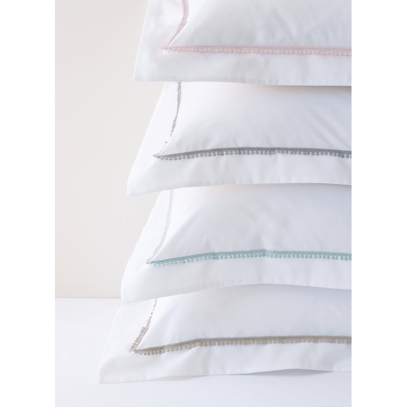 Bitsy Dots_Shams, White/Gray, Standard/Twin