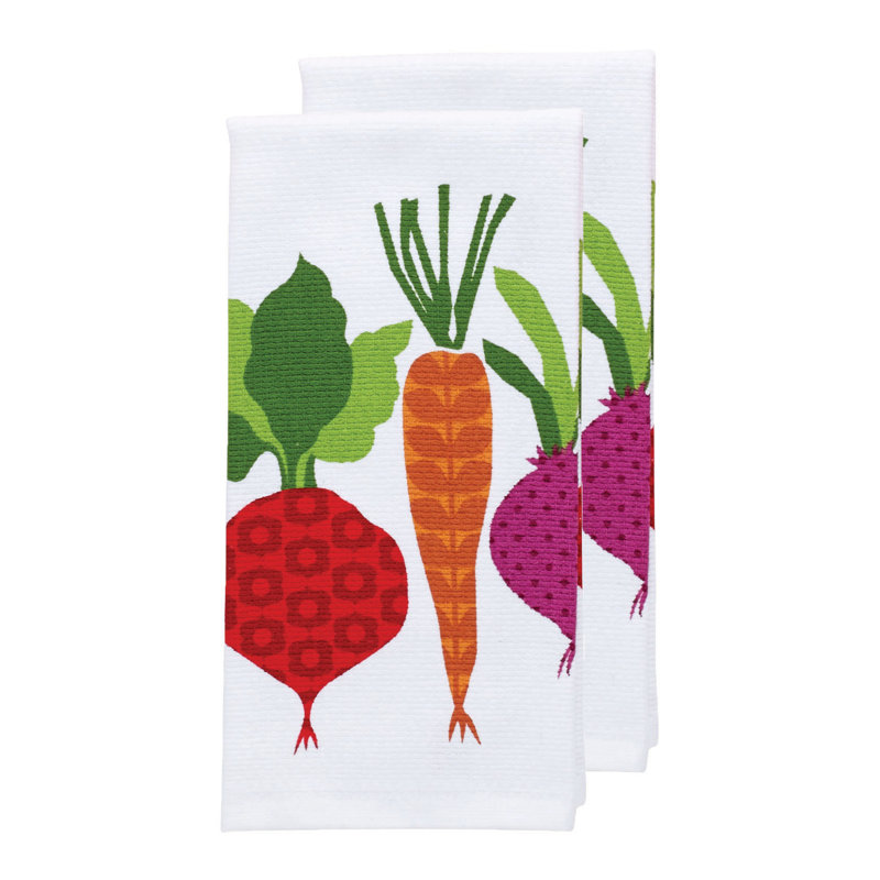 T-fal Dual Kitchen Dish Towel, Veggies