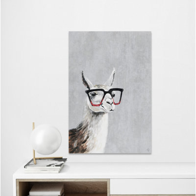 Smart Llama III - Wrapped Canvas Painting