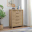 Commode 6 tiroirs brun clair