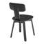 Chaise d'appoint Fierro en noir mat