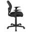  Chaise de bureau ergonomique pivotante à dossier moyen en maille - Accoudoirs-1624390543