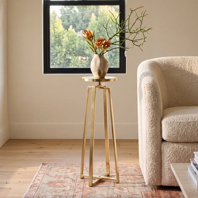 Chris End Table, Gold