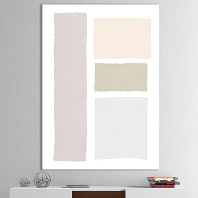 «Painted Simple Form Neutral on White», reproduction d'art sur toile tendue