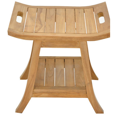 Whalen 18'' W Teak Shower Bench