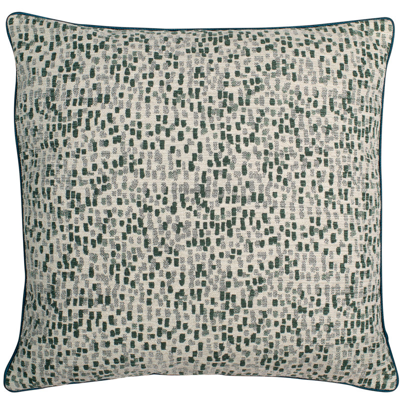 Finn Polka Dots Square Throw Cushion, Mustard, 43cm H x 43cm W x 16cm D