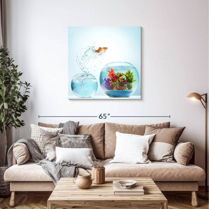 Crowle Fish Moving Out, 36" H x 36" W