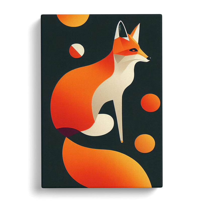 CAN-V0523-1041X Fox Surrealism - Wrapped Canvas Print, 60cm H x 40cm W x 3cm D