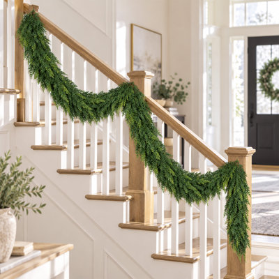 6 pieds de branches de cèdre artificiel, branches de vigne en cèdre vert naturel pour vase, décor intérieur de maison de campagne (ensemble de 2)