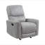 Chaise berçante inclinable de style moderne et transitionnel en microfibre polie grise polie 1 pièce