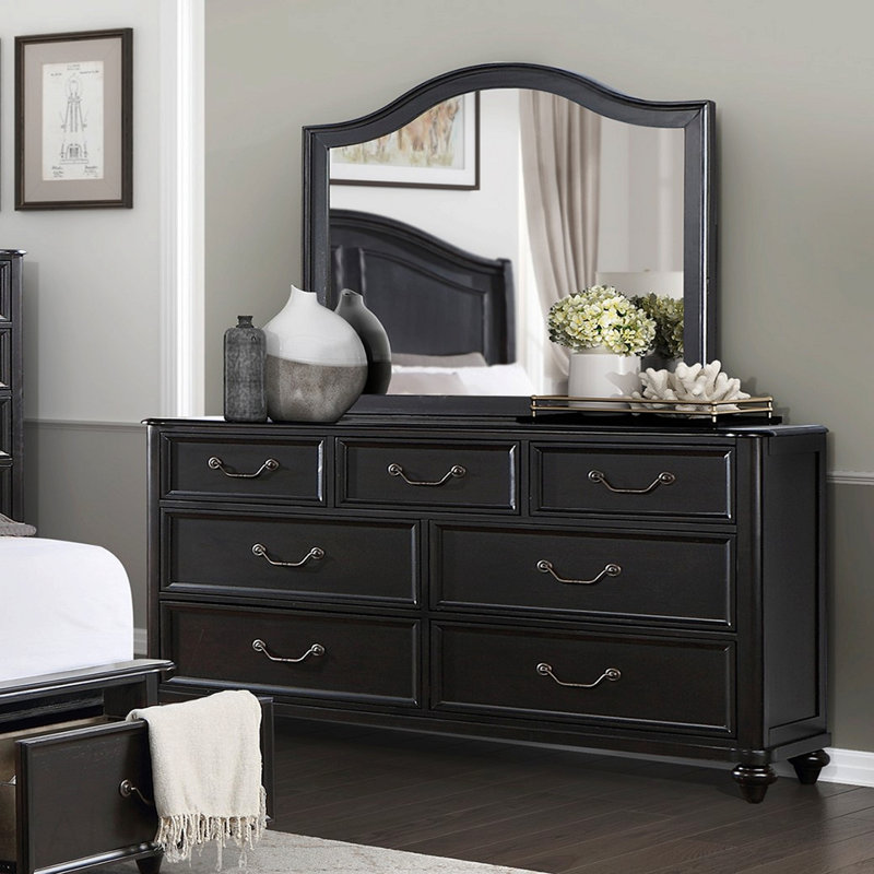Commode de 7 tiroirs au fini anthracite