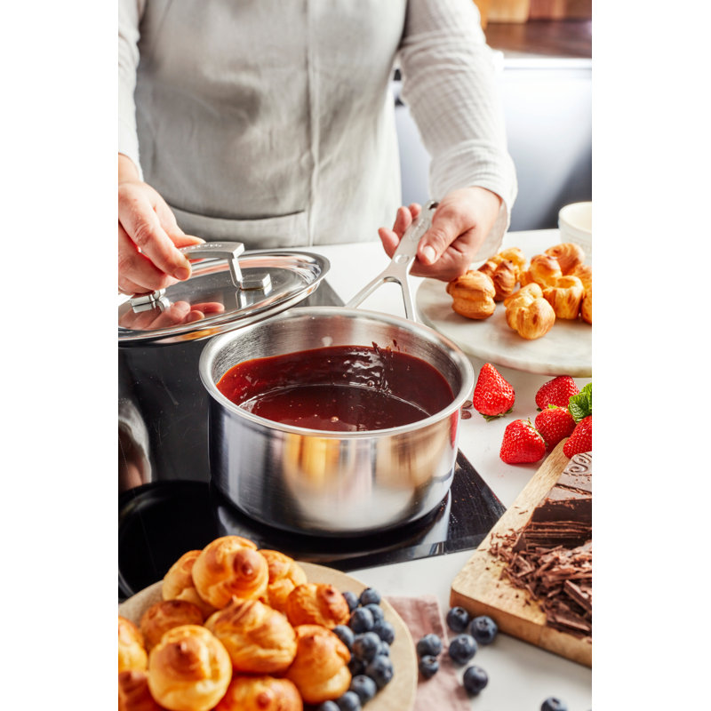 Demeyere Industry 5-Ply 1.5-Qt Stainless Steel Saucepan, 1.5 quarts