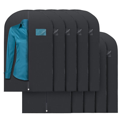 Rebrilliant PEVA Garment Bags For Travel And Clothing Storage Of Dresses, Suits, Dress Shirts, Coats— Includes Zipper And Transparent Window (Set Of 10)