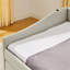 Lit de jour double avec charge USB et lit escamotable extensible de taille simple, avec bouton sur le dos et clou en cuivre sur les accoudoirs ondulés-130174730