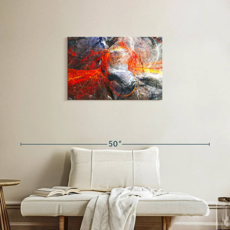 Avery Abstract Lava Burst, 20" H x 30" W