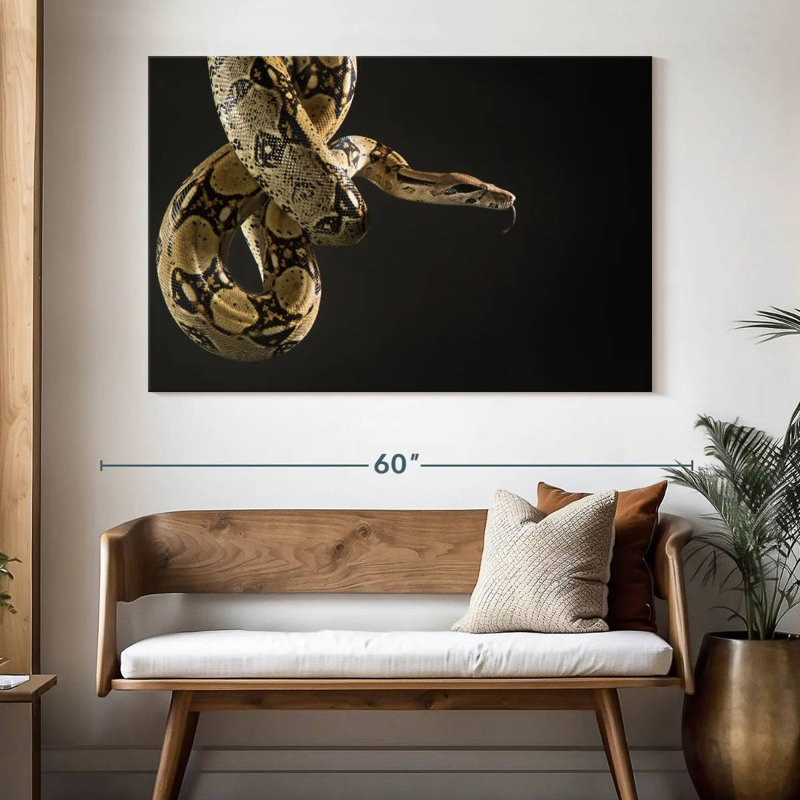 Serpent brun Brampt, H 34 po x l 51 po
