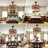18" Boho Rattan Caged Ceiling Fan with Lights and Remote Control, Quiet DC Motor, 6-Speed and Timer