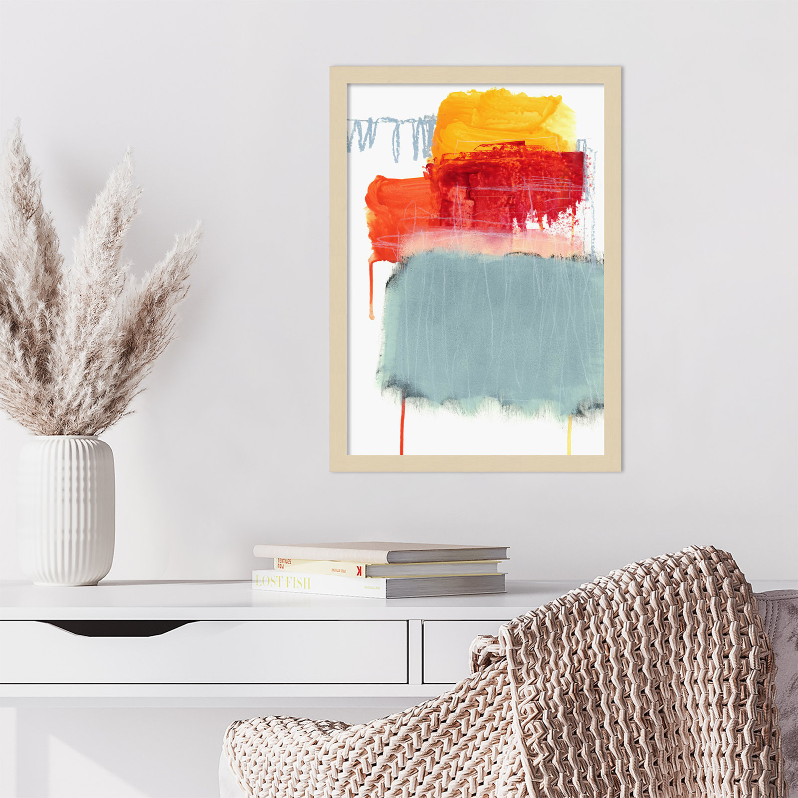 Layered Color by Iris Lehnhardt Wood Framed Wall Art Print, 21" H x 15" W, Brown