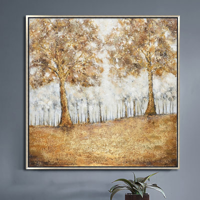 " Golden Forrest " Acrylic Painting