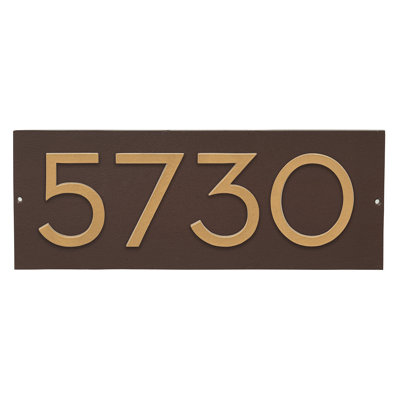 Floating Modern 4" Number Horizontal Address Plaque (4 Digits)