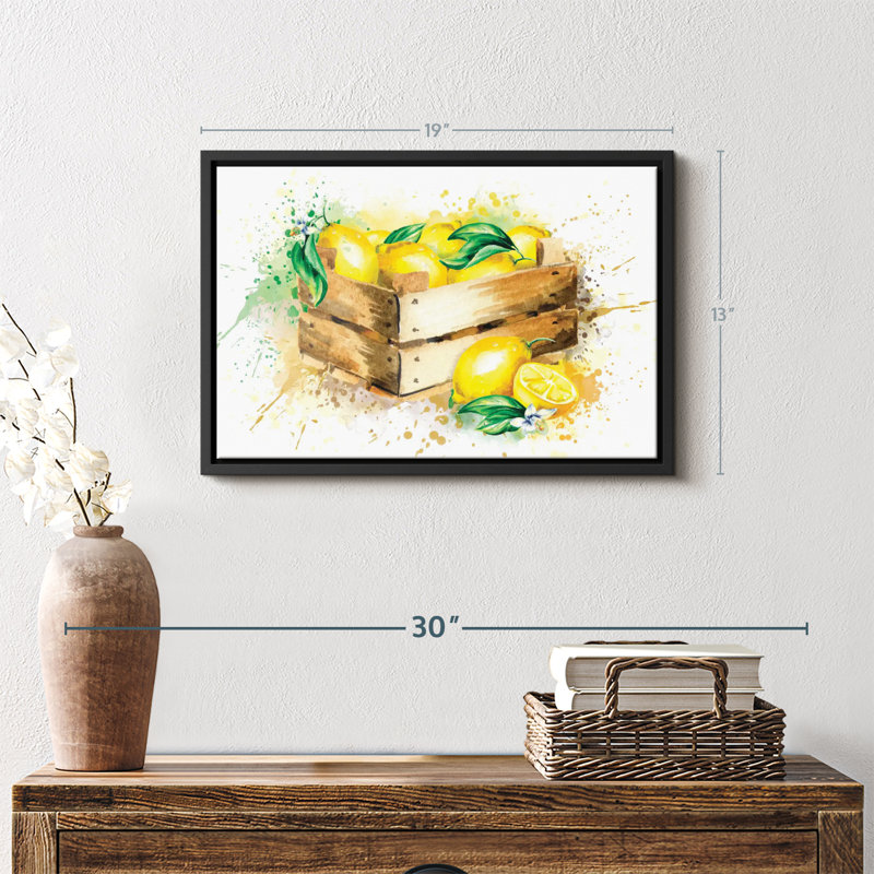 Impression sur toile Lemon Harvest Splash, H 13 po x l 19 po