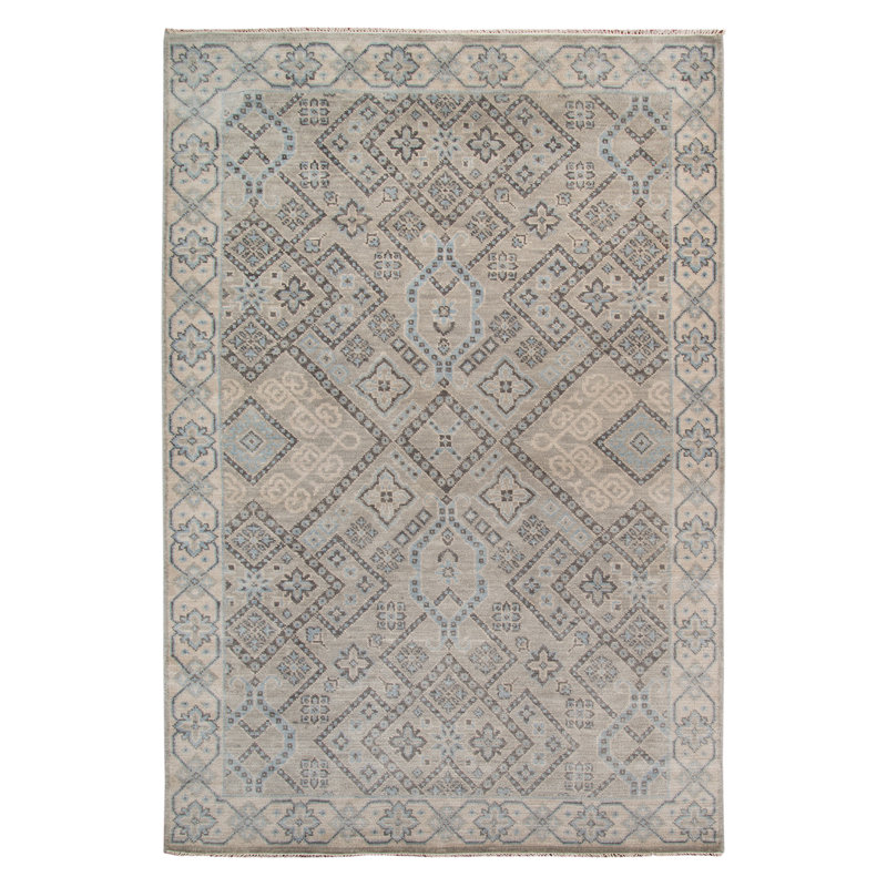 Blu Drayer Wool Geometric Indoor Rug, Rectangle 2' x 3'
