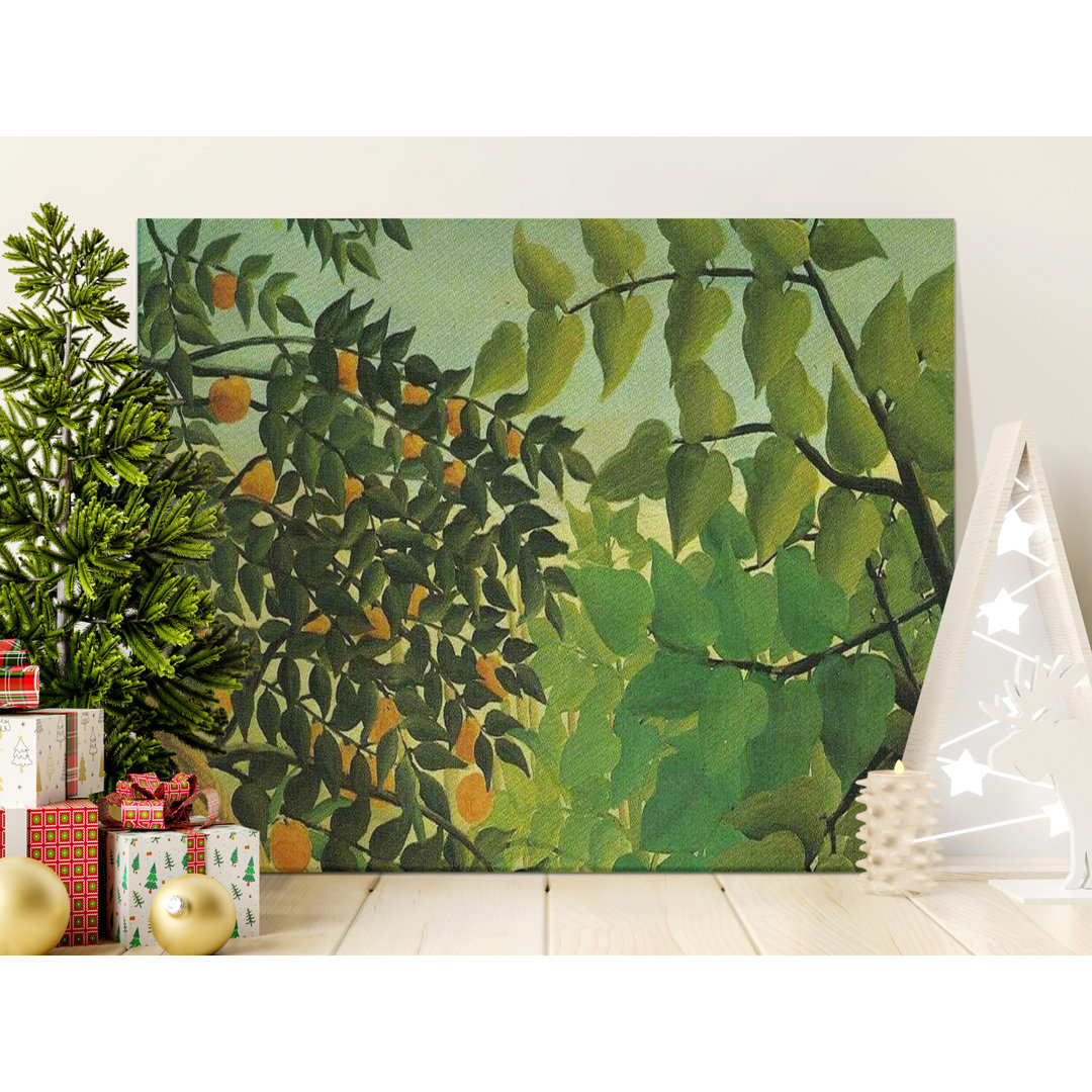 Whimsical Monkey Jungle Fruit Canvas Print