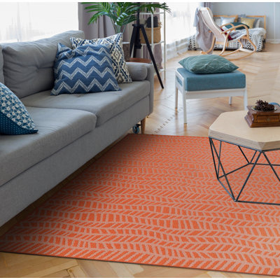 Tapis intérieur / extérieur orange Depuy