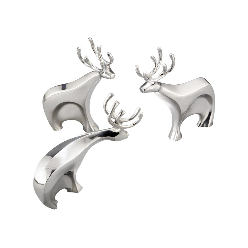 Nambe Mini Dasher Reindeer Set
