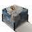 Ethereal Rococo Flourish Victorian Pattern VII - Floral Square Ottoman