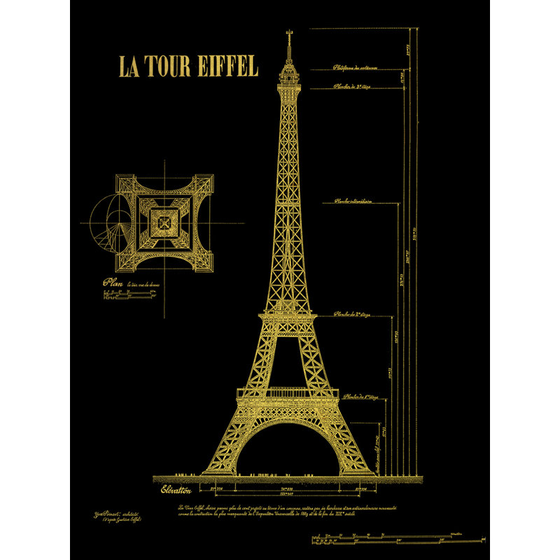 Eiffel Tower Plans Print