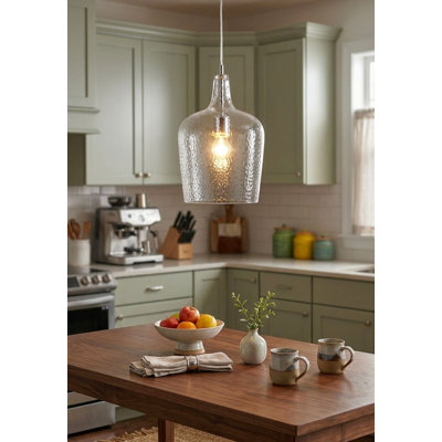 Glass 1 - Light Chrome Jar Pendant